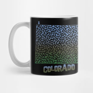 Colorado State Outline Mountain Themed Maze & Labyrinth Mug